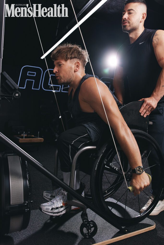 Dylan Alcott with trainer Jono Castano