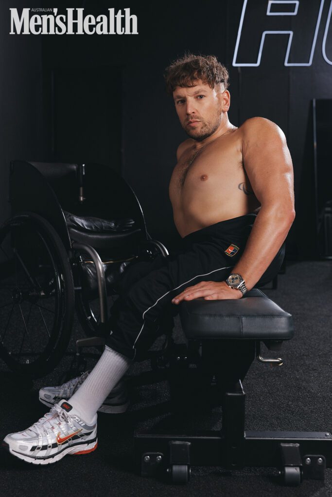 Dylan Alcott sitting on bench