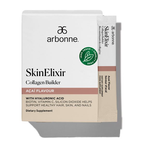 Arbonne’s acaí-flavoured, vegan SkinElixir Collagen Builder